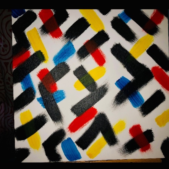 Hand painted abstract portrait - Picture 2 of 3